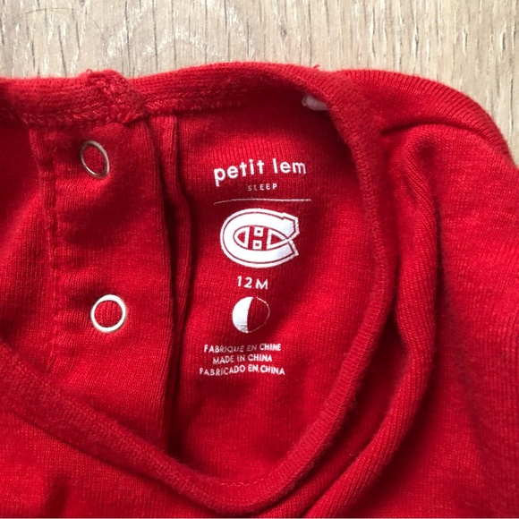 Official Montreal Canadiens Footie PJs - Picture 3 of 3